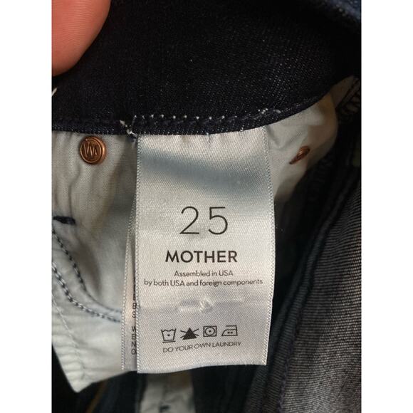 Mother Jeans: The Mid Rise Dazzler Ankle Blue Dark Wash Denim size 25 - Picture 10 of 15